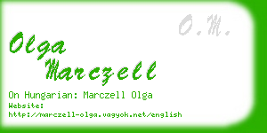 olga marczell business card